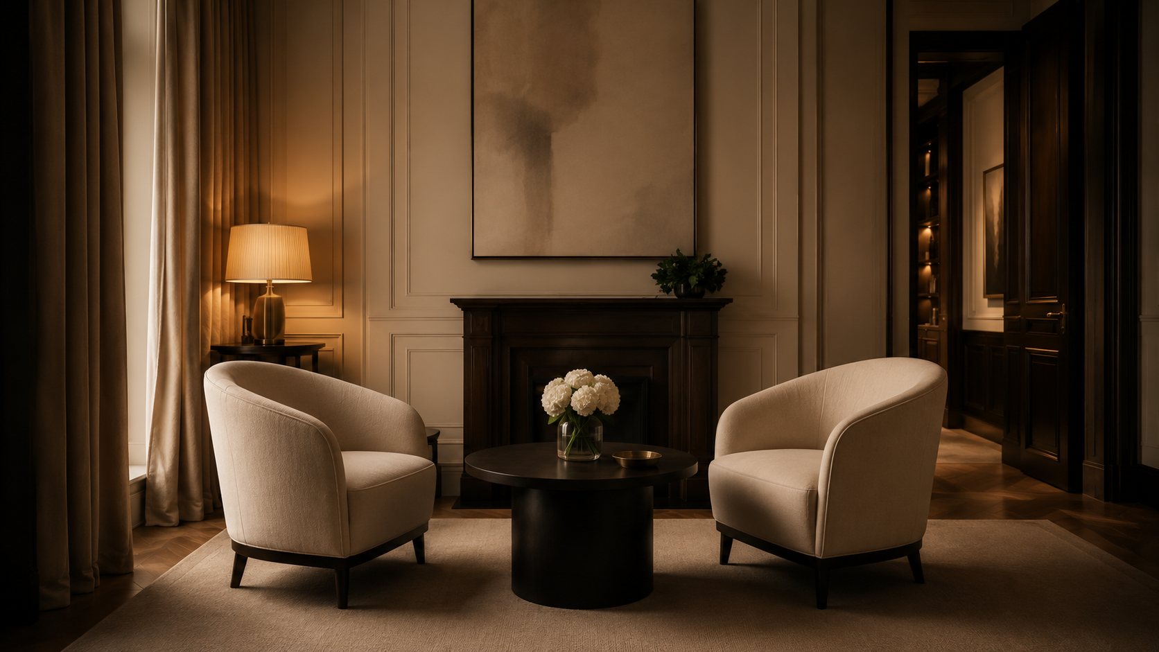 Elegant private residence interior, reflecting NOVÉ's discreet lifestyle service