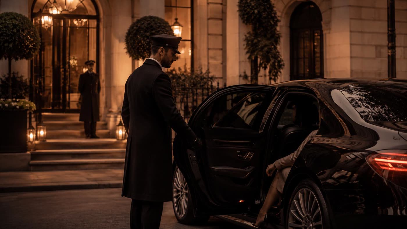 Private chauffeur assisting a client, NOVÉ's private driving service